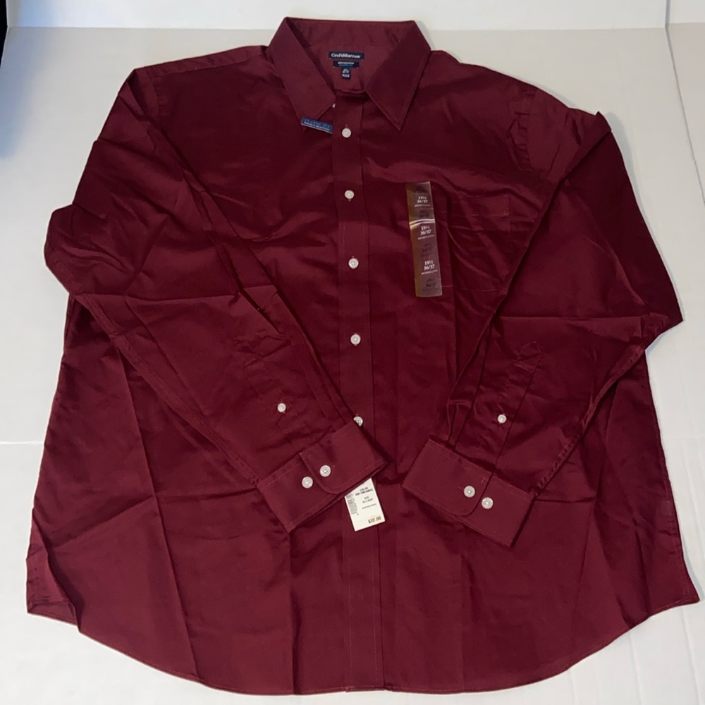 Croft & Barrow Men’s Neck 18 1/2 Long Sleeve New Button Up Shirt